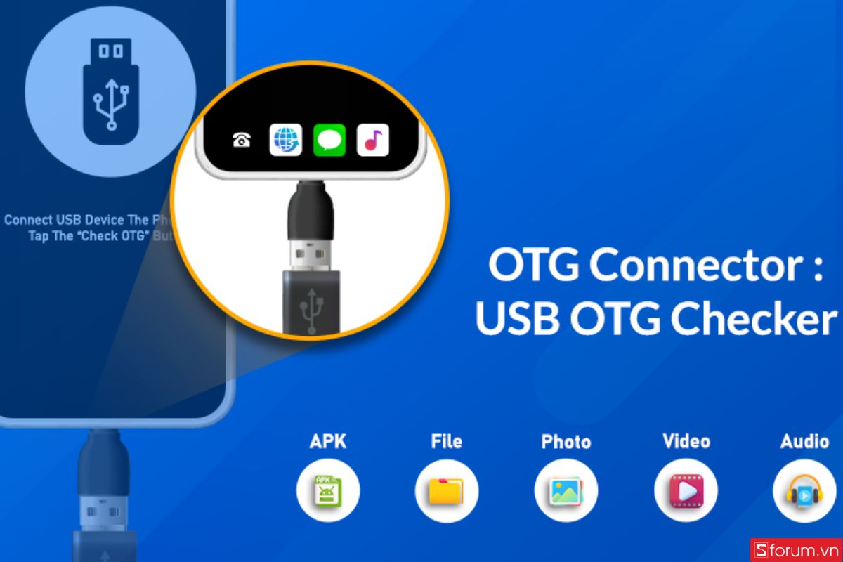 Sử dụng ứng dụng check OTG trên điện thoại
