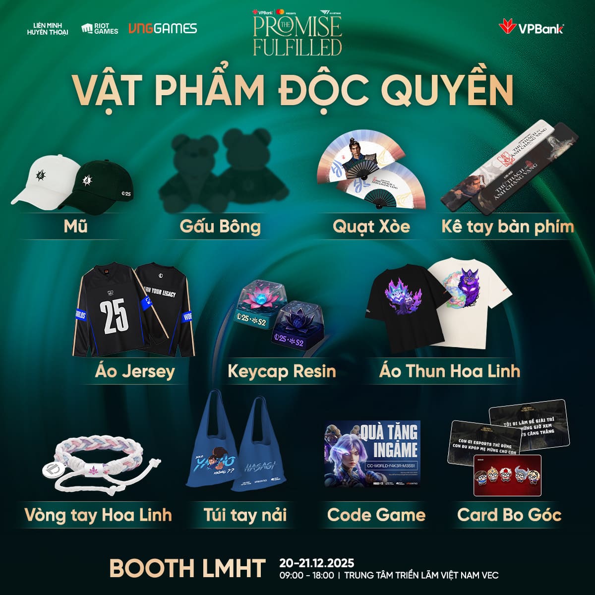 Các vật phẩm độc quyền có trong sự kiện