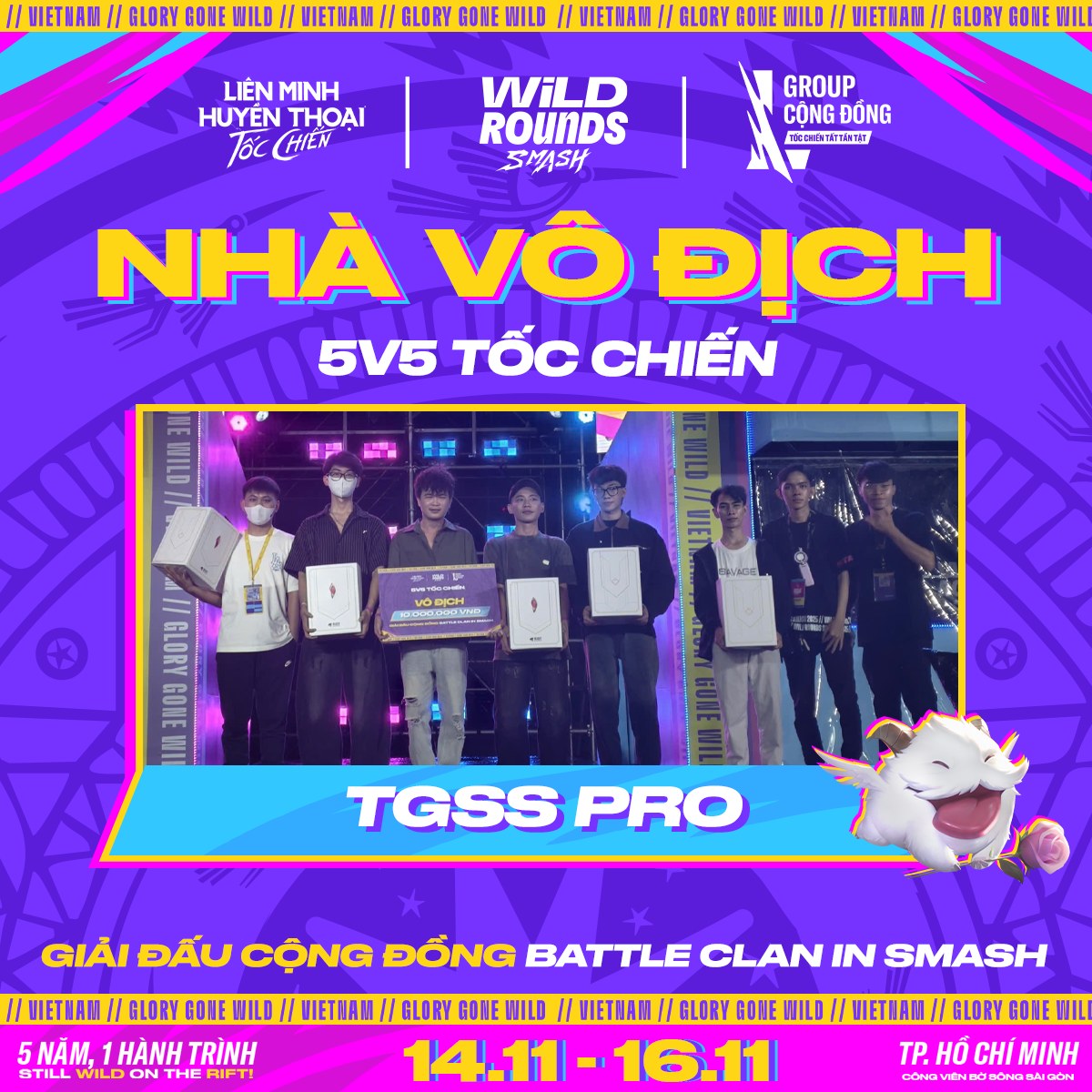 TGSS PRO vô địch 5v5 Tốc Chiến