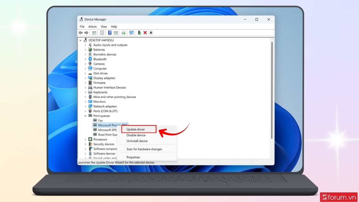 Cách sửa lỗi Win 11 không nhận máy in Canon 2900 bằng cài lại driver - bước 3
