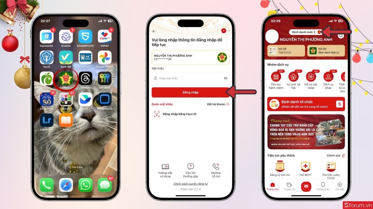 Truy cập vào trang web VNeID và xác định tài khoản định danh mức 2