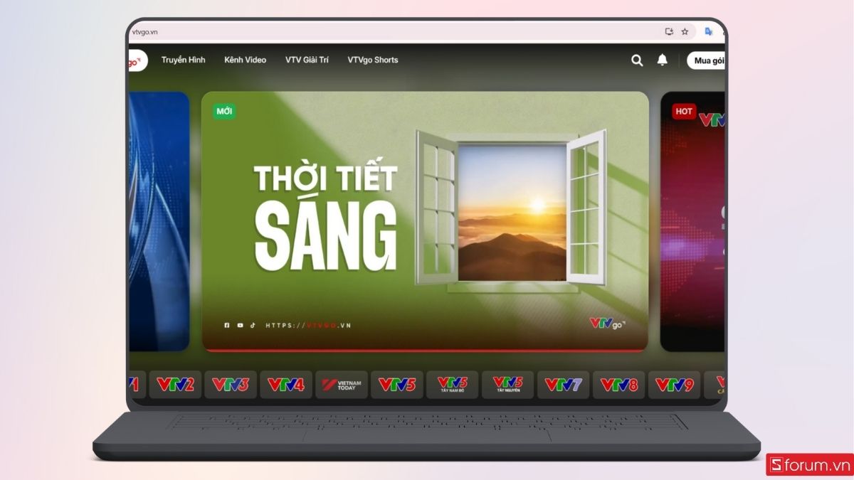 Lướt tìm VTV3 như hình