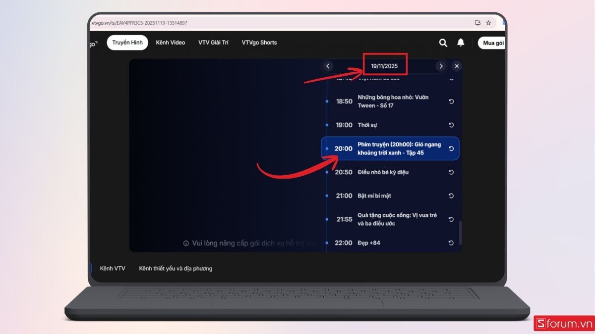 Chỉnh ngay xem để xem lại phim