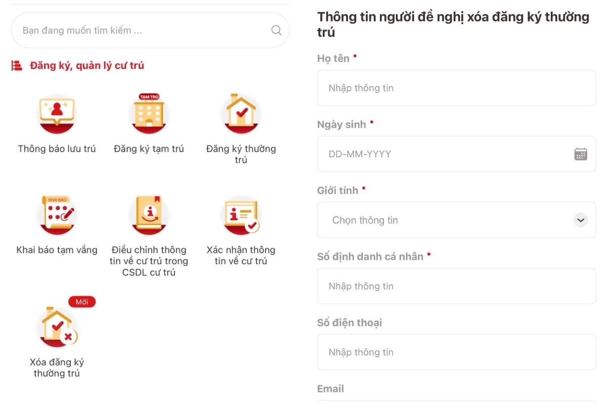 Lưu ý khi xóa đăng ký thường trú trên VNeID