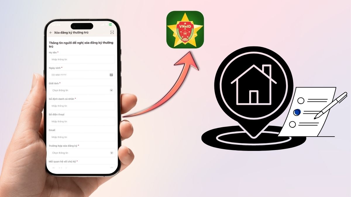 Hướng dẫn các bước để xóa đăng ký thường trú trên VNeID Hướng dẫn các bước để xóa đăng ký thường trú trên VNeID