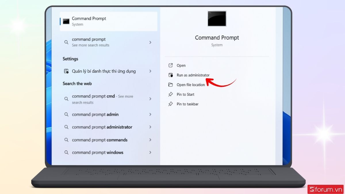 cách xóa file update Win 11 thông qua Command Prompt bước 1