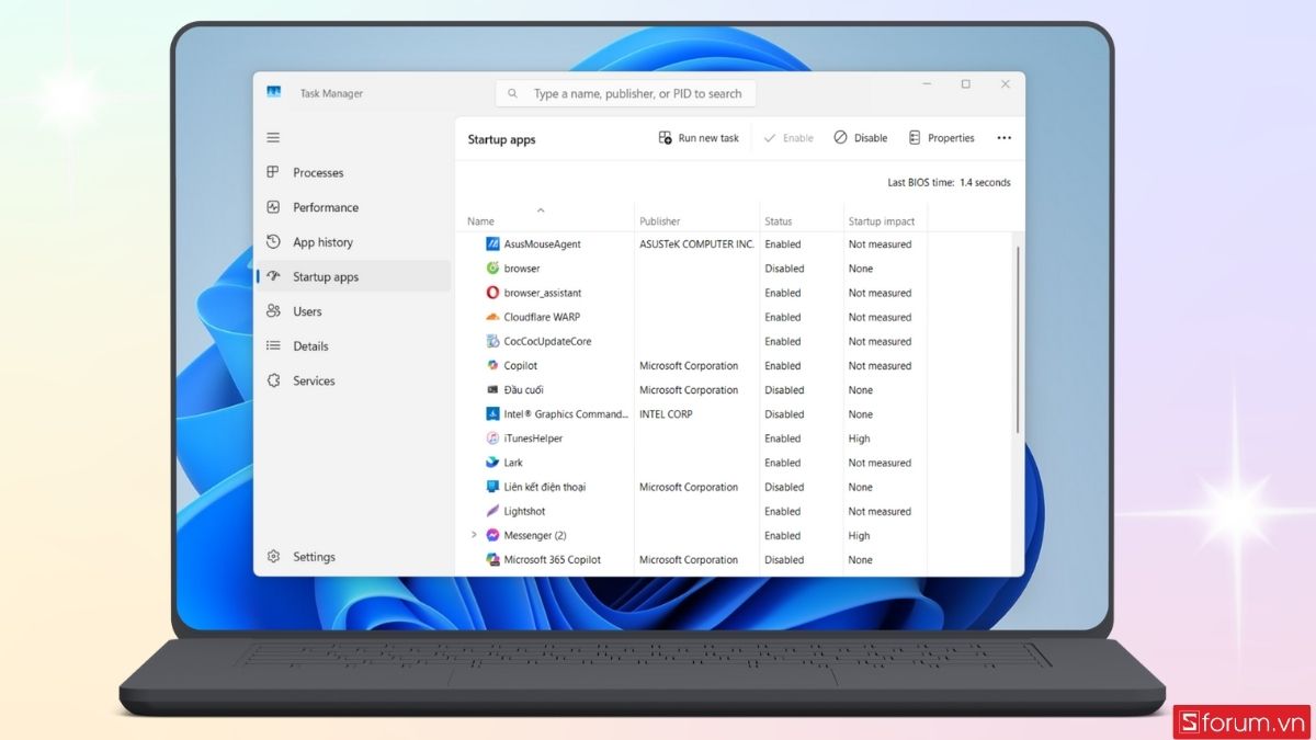 Tắt ứng dụng khởi động cùng Windows bước 2