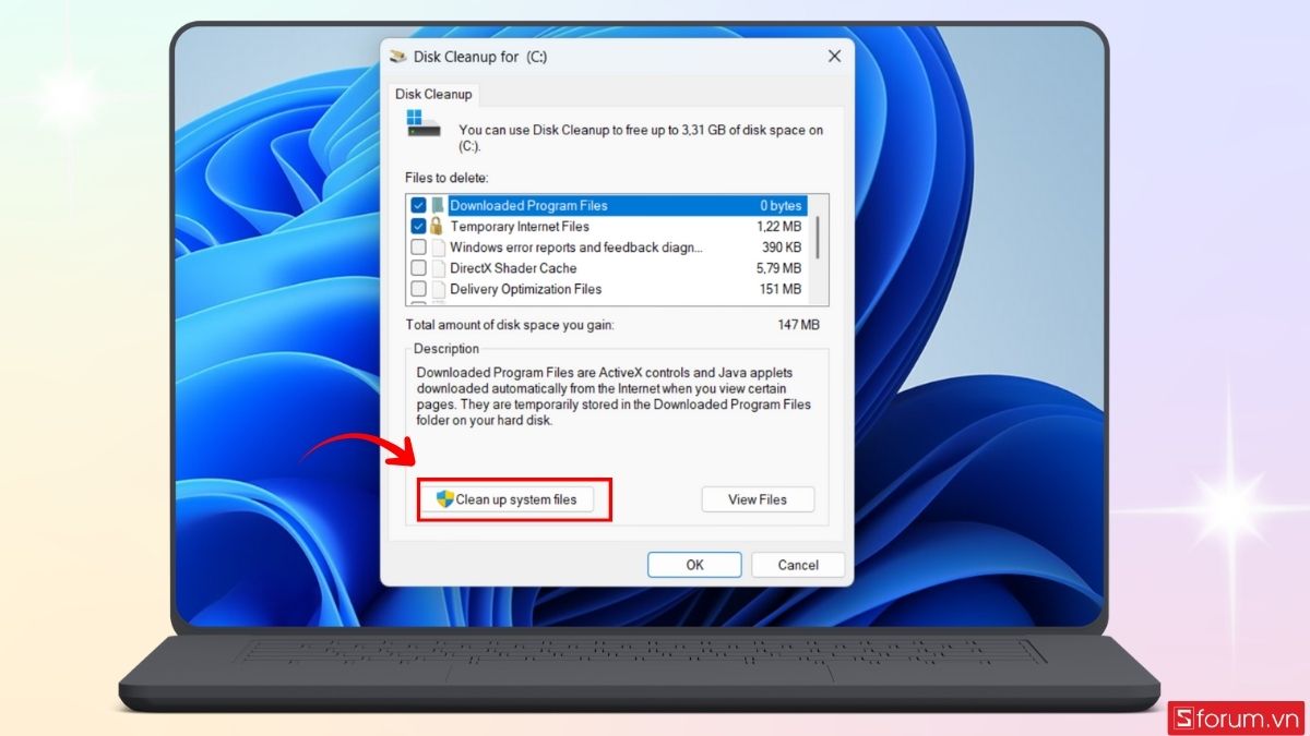 cách xóa file update Win 11 thông qua Disk Cleanup bước 3