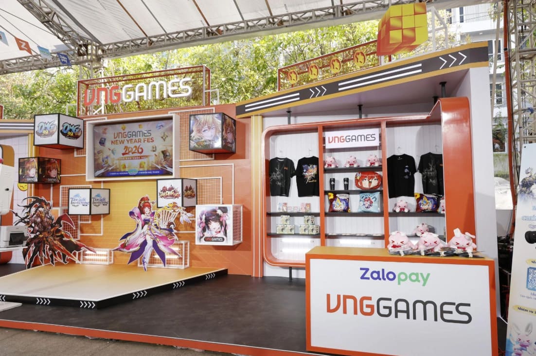 Không gian decor gian hàng VNGGames