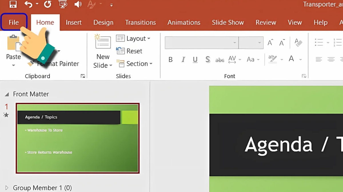 Cách sửa lỗi PowerPoint bị lỗi font chữ khi mở trên máy tính khác - bước 1