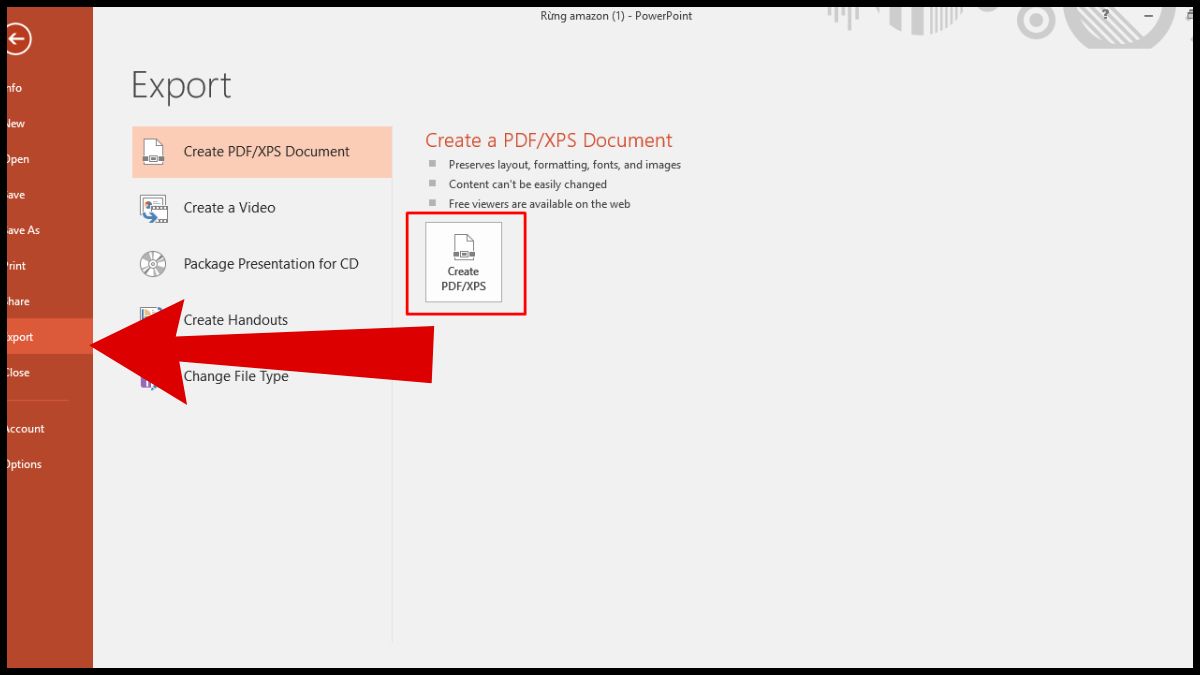 Cách chuyển PowerPoint sang PDF cách 2 bước 3