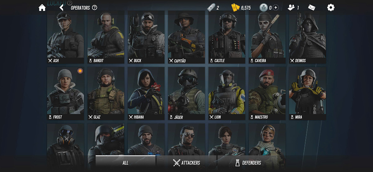 Rainbow Six Mobile: Nhân vật