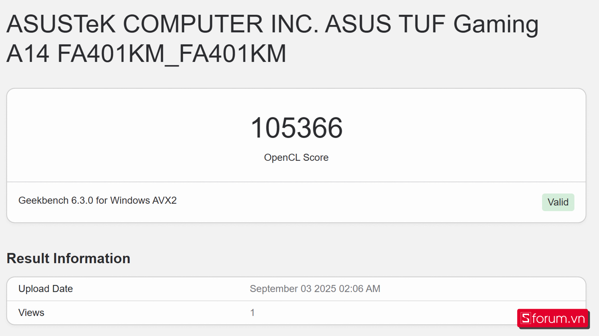 Đánh Giá ASUS TUF Gaming A14 2025: Hiệu năng GPU thông qua benchmark