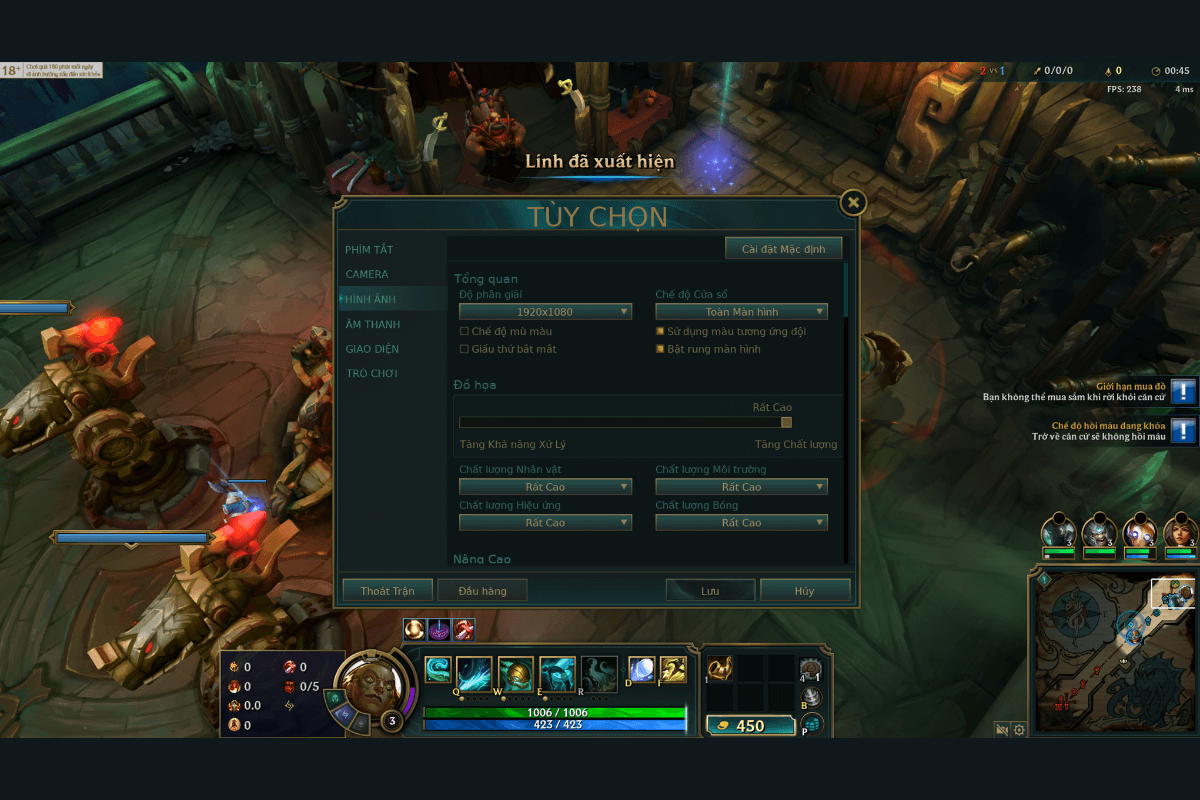 Đánh giá hiệu năng Lenovo Legion 5 2025: Trải nghiệm Liên Minh Huyền Thoại
