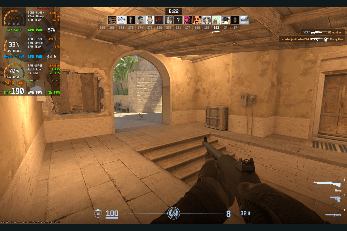 Đánh giá hiệu năng Lenovo Legion 5 2025: Trải nghiệm CS2