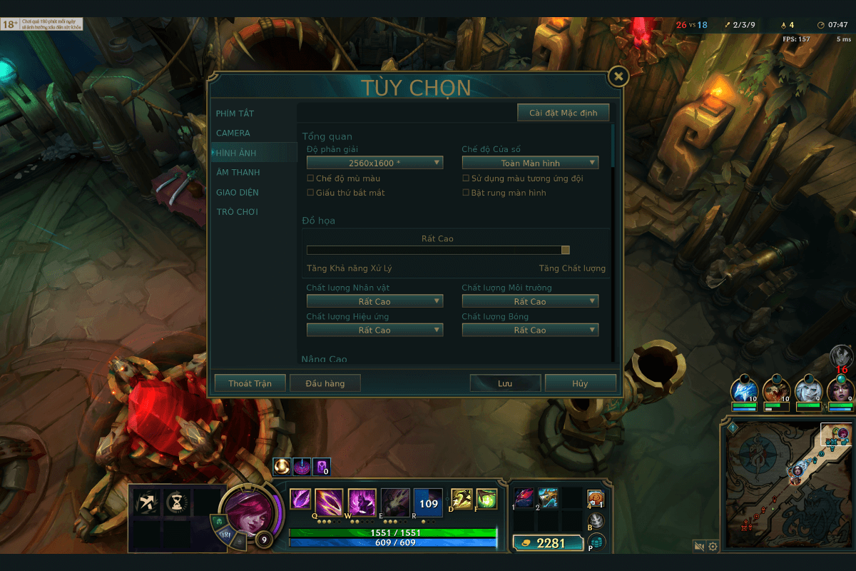 Đánh giá hiệu năng Lenovo Legion 5 2025: Trải nghiệm Liên Minh Huyền Thoại