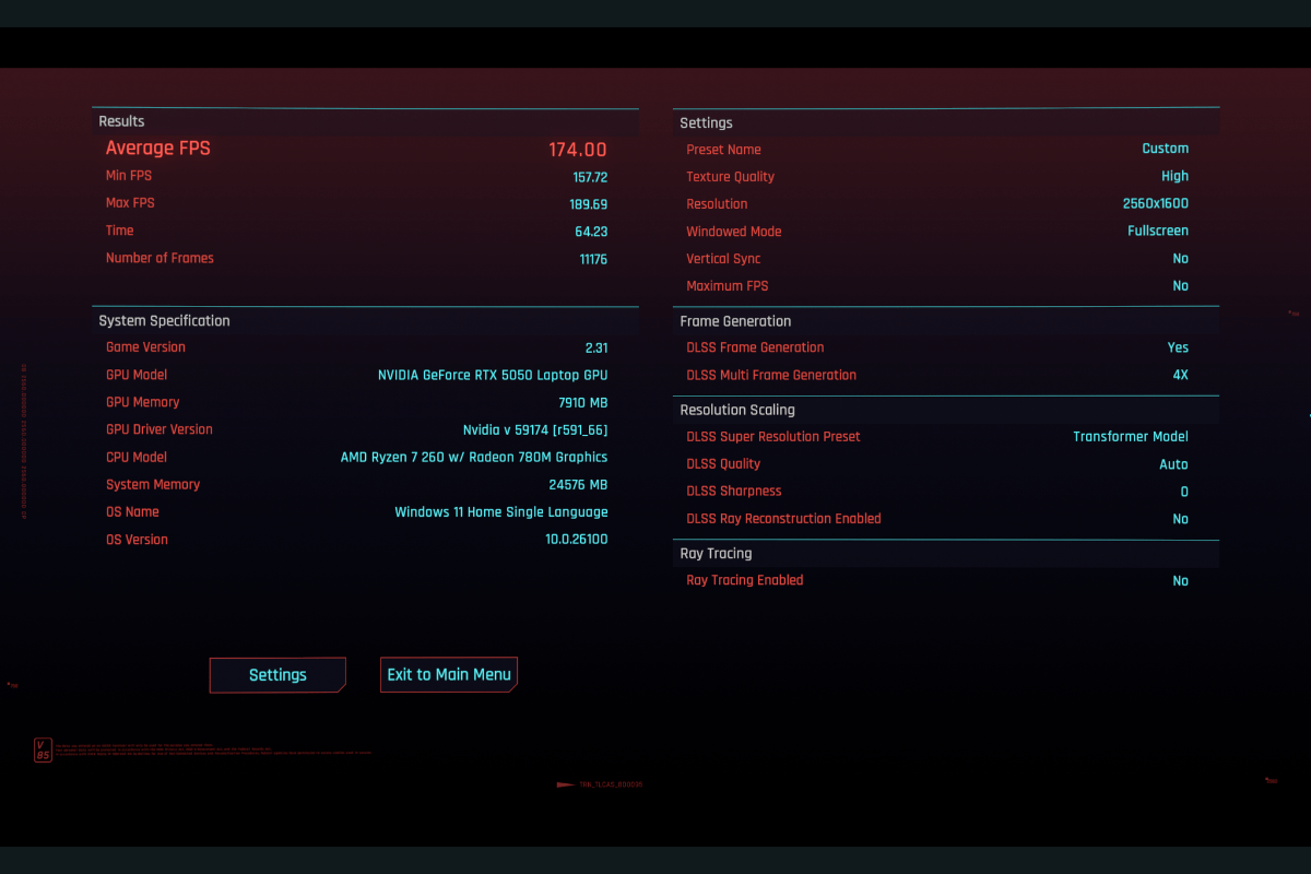 Đánh giá hiệu năng Lenovo Legion 5 2025: Trải nghiệm Cyberpunk 2077