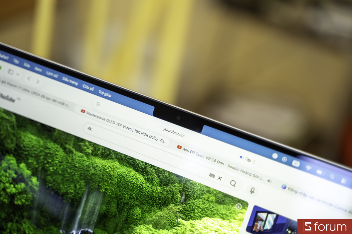 Hệ thống webcam trên Macbook Pro M5 Pro 