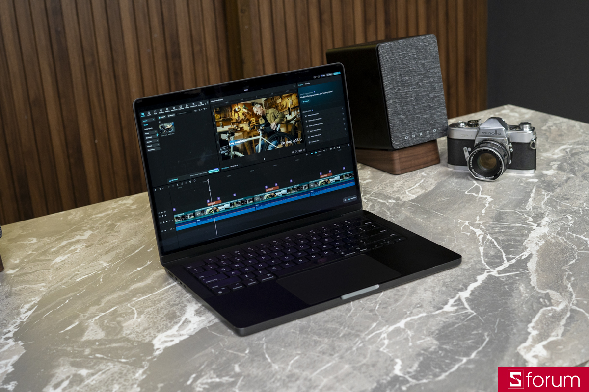 MacBook Pro 14 inch M3 Max có tốc độ render video trong CapCut nhanh