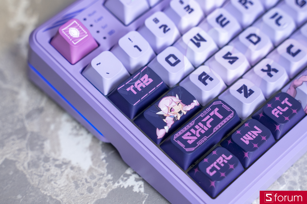 Các chi tiết nổi bật trên bàn phím cơ COLORFUL MECH QY98 Pro Purple