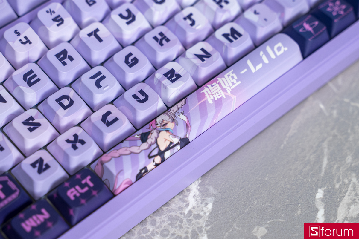 Các chi tiết nổi bật trên bàn phím cơ COLORFUL MECH QY98 Pro Purple