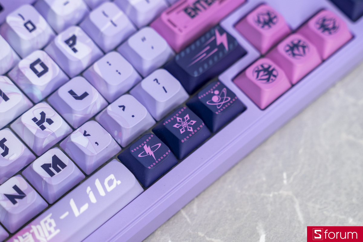 Các chi tiết nổi bật trên bàn phím cơ COLORFUL MECH QY98 Pro Purple