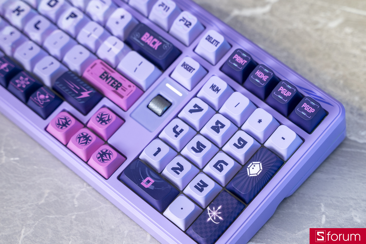 Các chi tiết nổi bật trên bàn phím cơ COLORFUL MECH QY98 Pro Purple