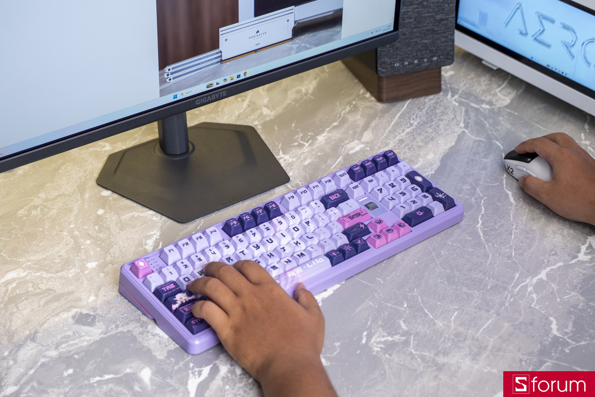 Thời lượng pin của COLORFUL MECH QY98 Pro Purple đáp ứng tốt nhu cầu sử dụng của mình