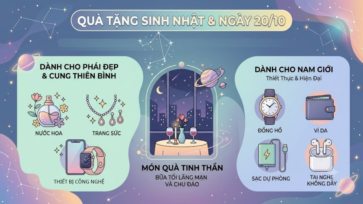 Quà tặng người sinh ngày 20/10