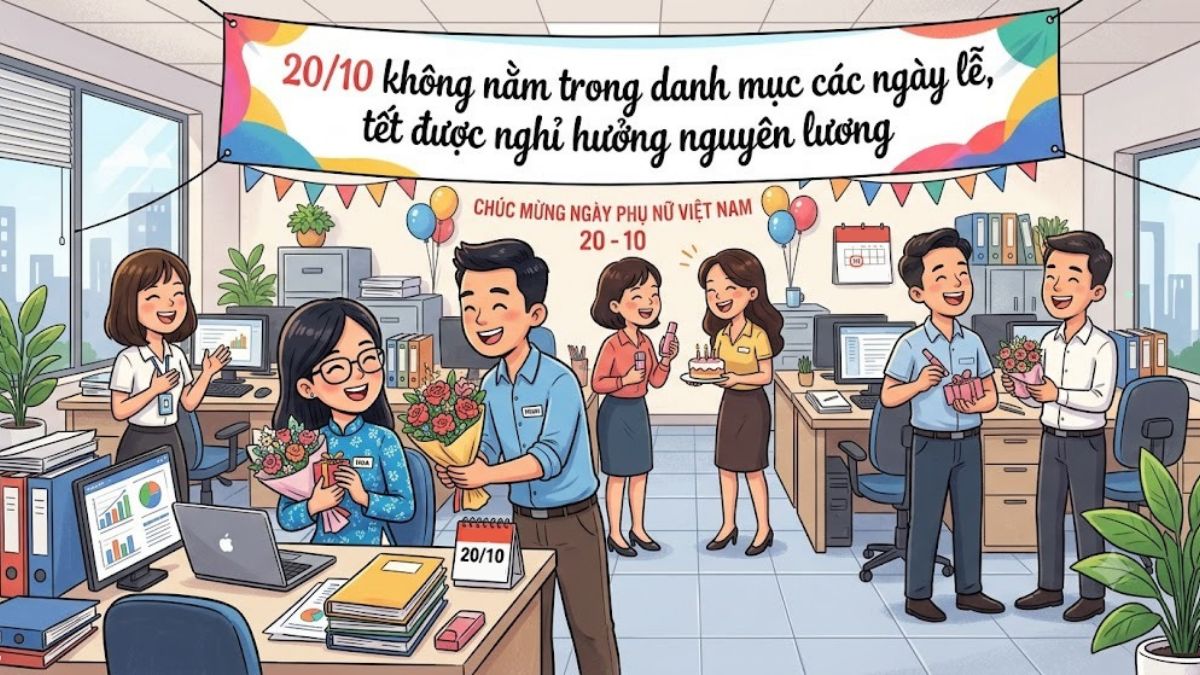 ngày Phụ nữ Việt Nam 20/10 không nằm trong danh mục các ngày lễ, tết được nghỉ hưởng nguyên lương.