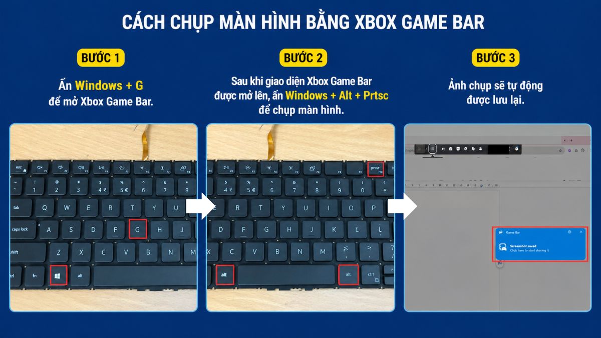 Cách chụp màn hình laptop, máy tính Windows bằng Xbox Game Bar