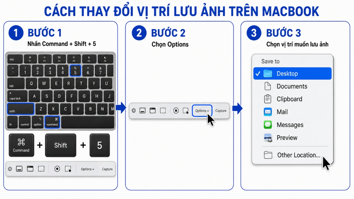 Cách thay đổi vị trí lưu ảnh chụp màn hình trên Macbook