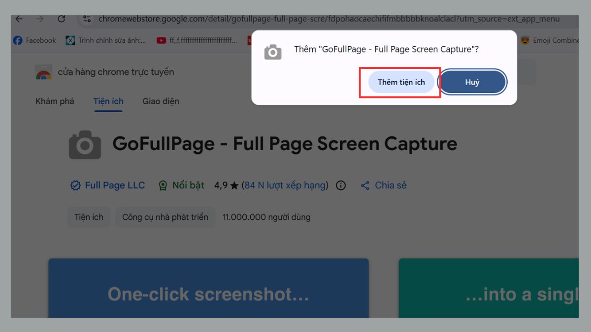 Cách chụp màn hình máy tính cuộn trang dài với GoFullPage trên Chrome bước 3