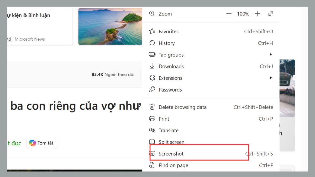 Cách chụp màn hình máy tính cuộn trang dài với Microsoft Edge Web Capture bước 2