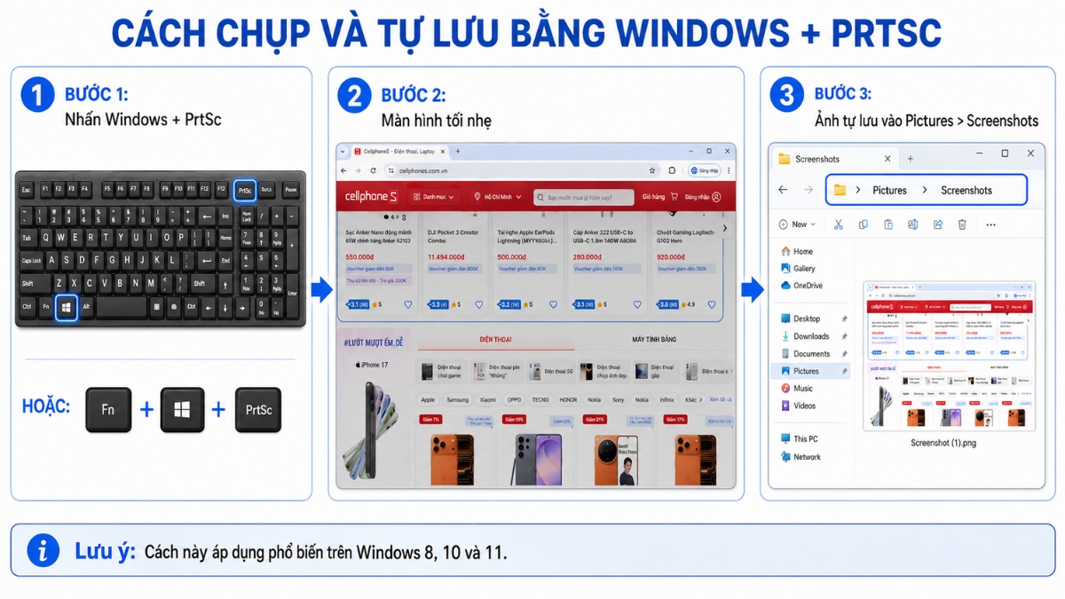 Cách chụp toàn màn hình máy tính Windows cách 2