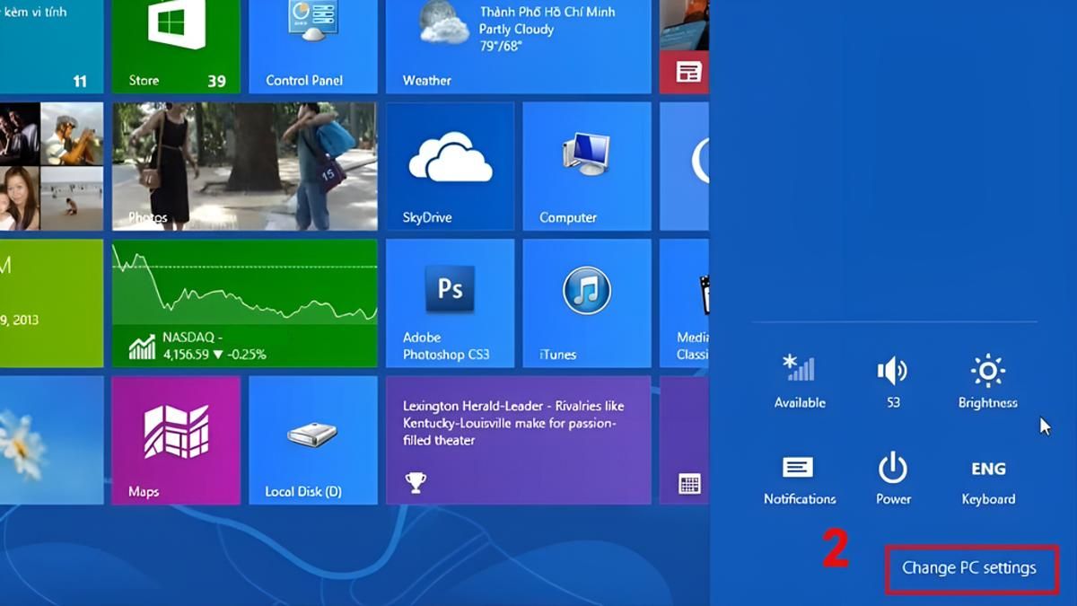 Cách đặt mật khẩu máy tính Windows 8/8.1 qua PC Settings bước 2