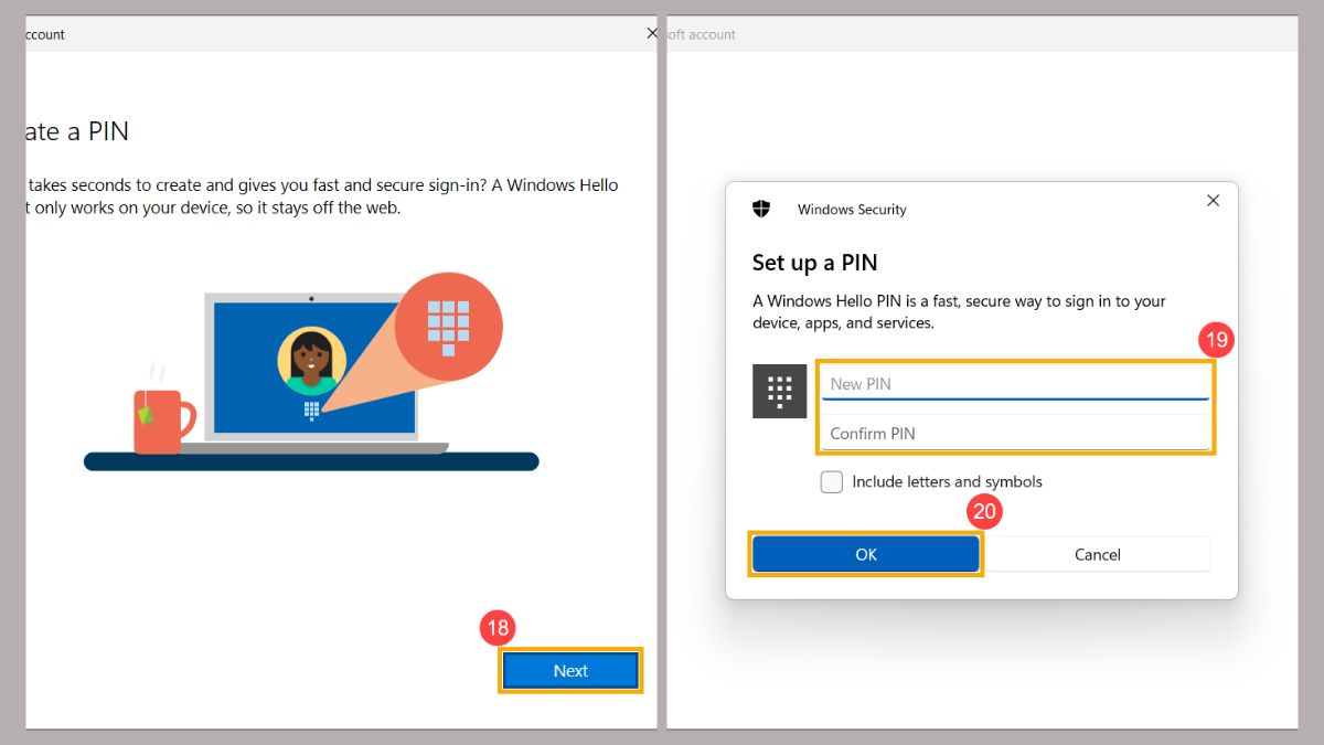 Cách cài mật khẩu máy tính Windows 11/10 bằng tài khoản Microsoft bước 5