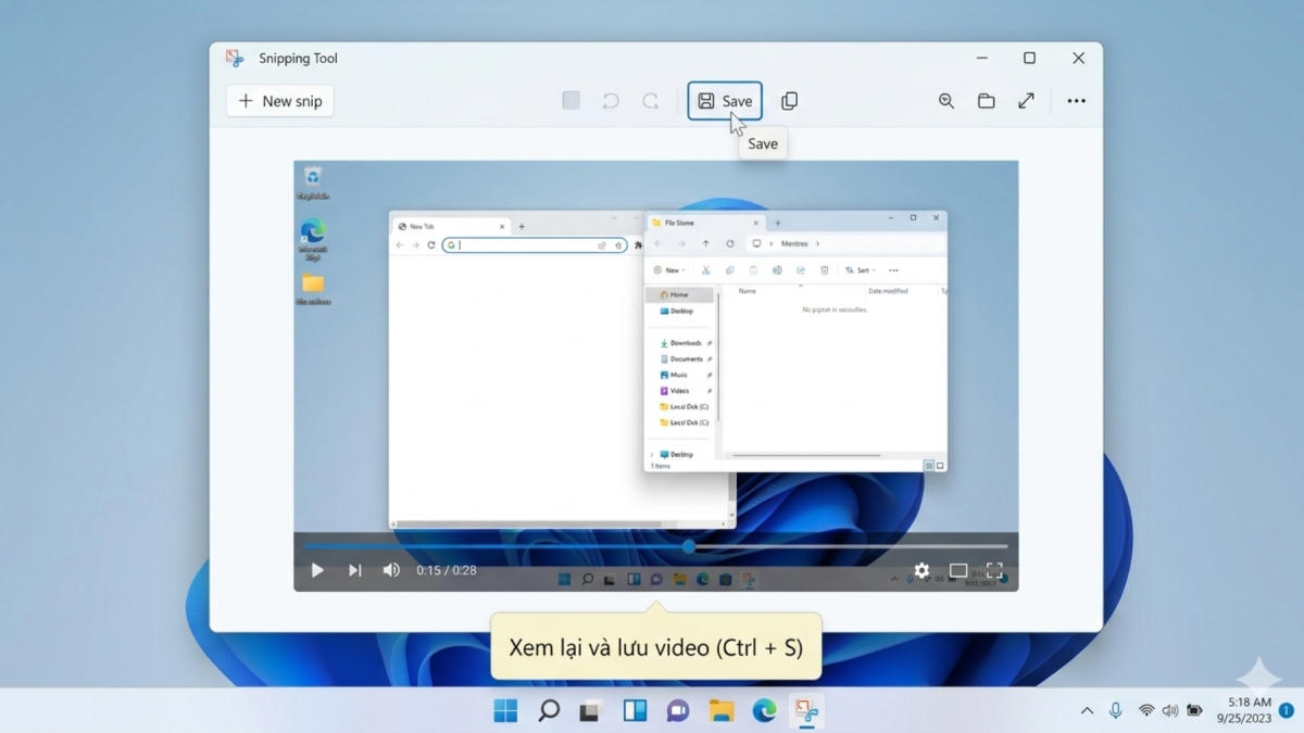 Cách quay màn hình Win 11 bằng Snipping Tool bước 4