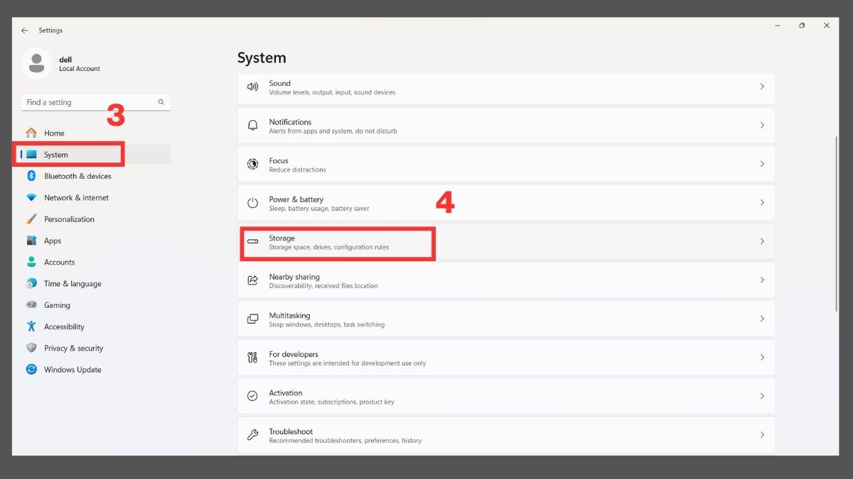 Cách dọn dẹp ổ C bị đầy: Bật Storage Sense tự động dọn dẹp bước 2