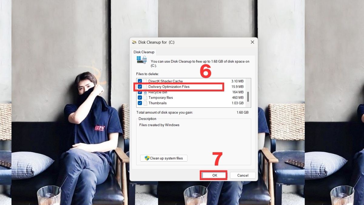 Cách dọn dẹp ổ C bị đầy: Xóa Delivery Optimization Files bước 3\