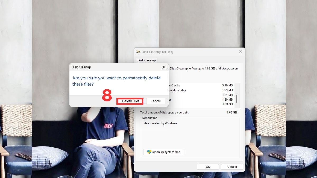 Cách dọn dẹp ổ C bị đầy: Xóa Delivery Optimization Files bước 4