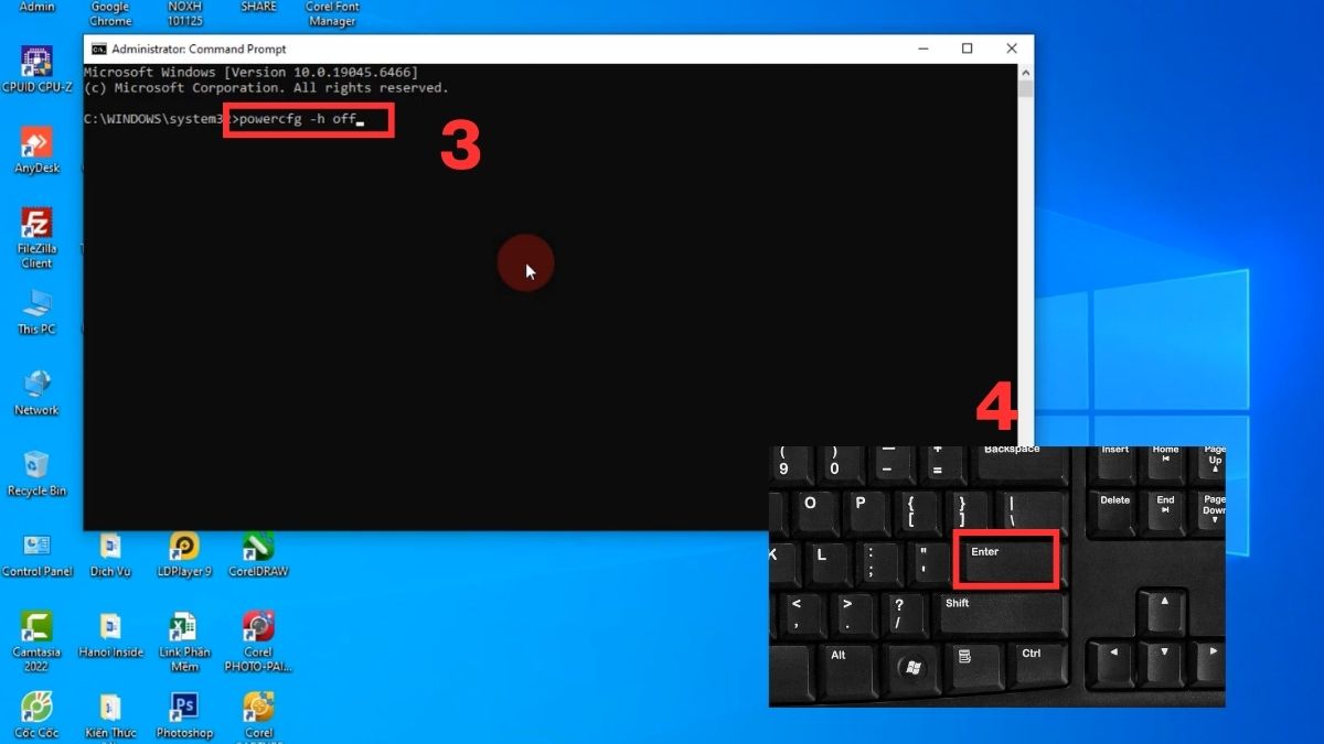 Cách dọn dẹp ổ C bị đầy: Tắt hoặc nén file Hibernate bước 2