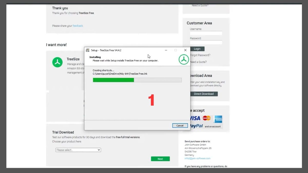Cách dọn dẹp ổ C bị đầy:Xóa file trùng lặp bằng TreeSize Free bước 1