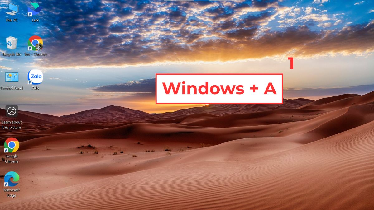 Cách kết nối tai nghe Bluetooth với máy tính Windows 10 qua Action Center bước 1