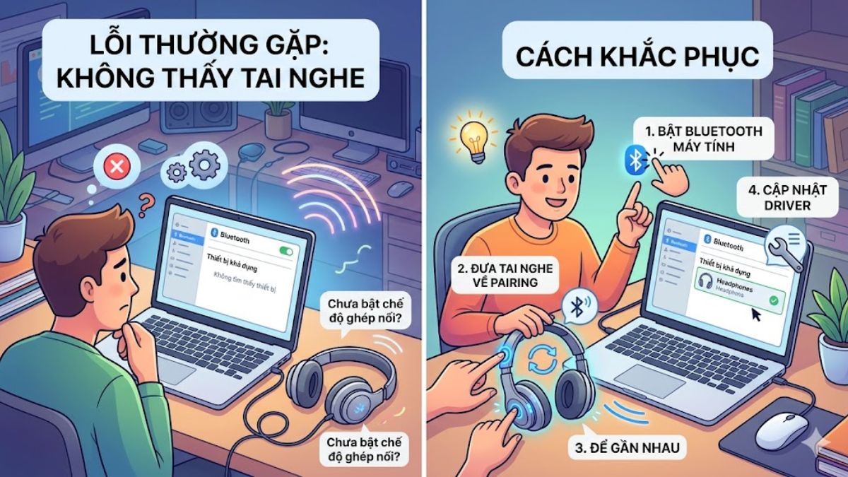 Cách khắc phục lỗi tai nghe Bluetooth không hiển thị trong danh sách thiết bị