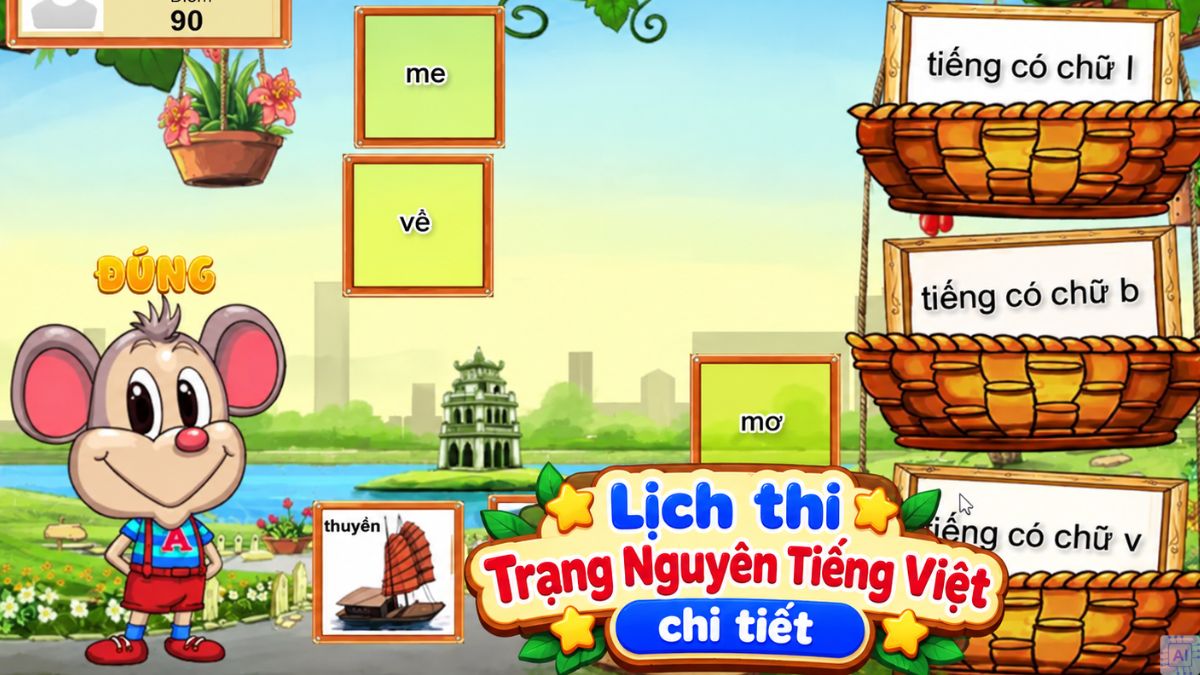 Lịch thi Trạng Nguyên Tiếng Việt 2026-2027 chi tiết
