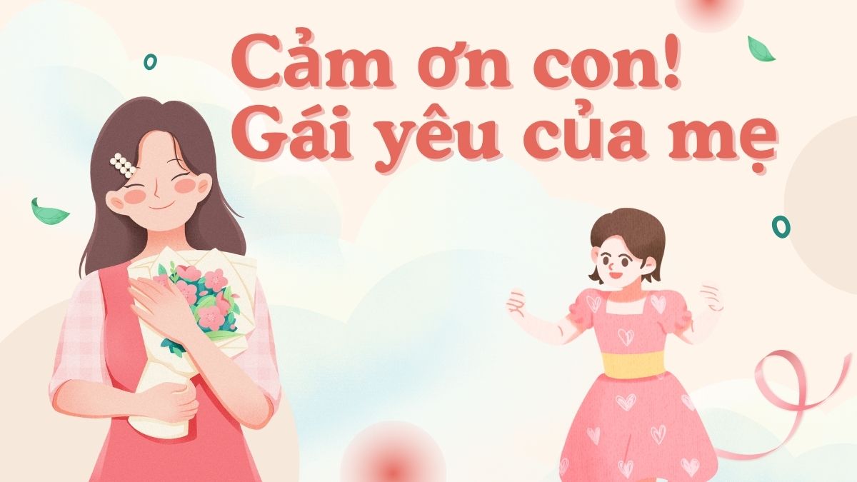 Lời cảm ơn con gái tặng quà 20/10