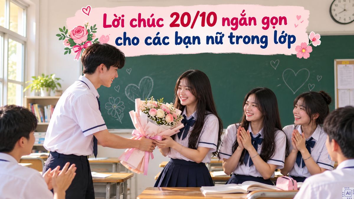 Lời chúc 20/10 ngắn gọn cho các bạn nữ trong lớp
