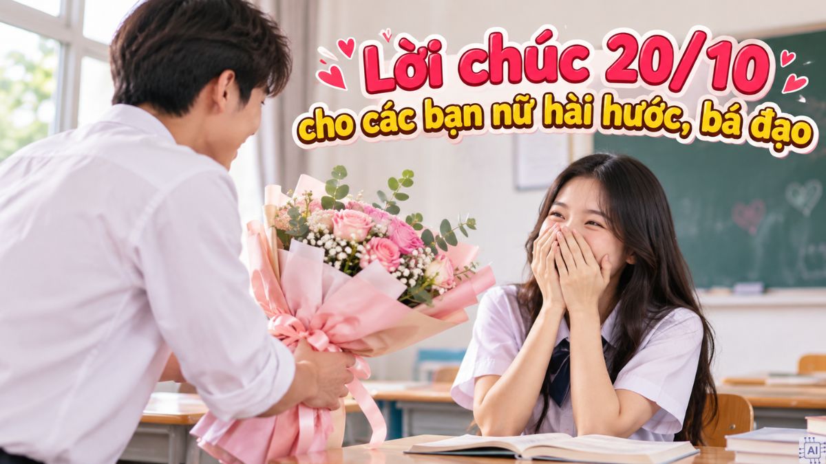 Lời chúc 20/10 cho các bạn nữ hài hước, bá đạo