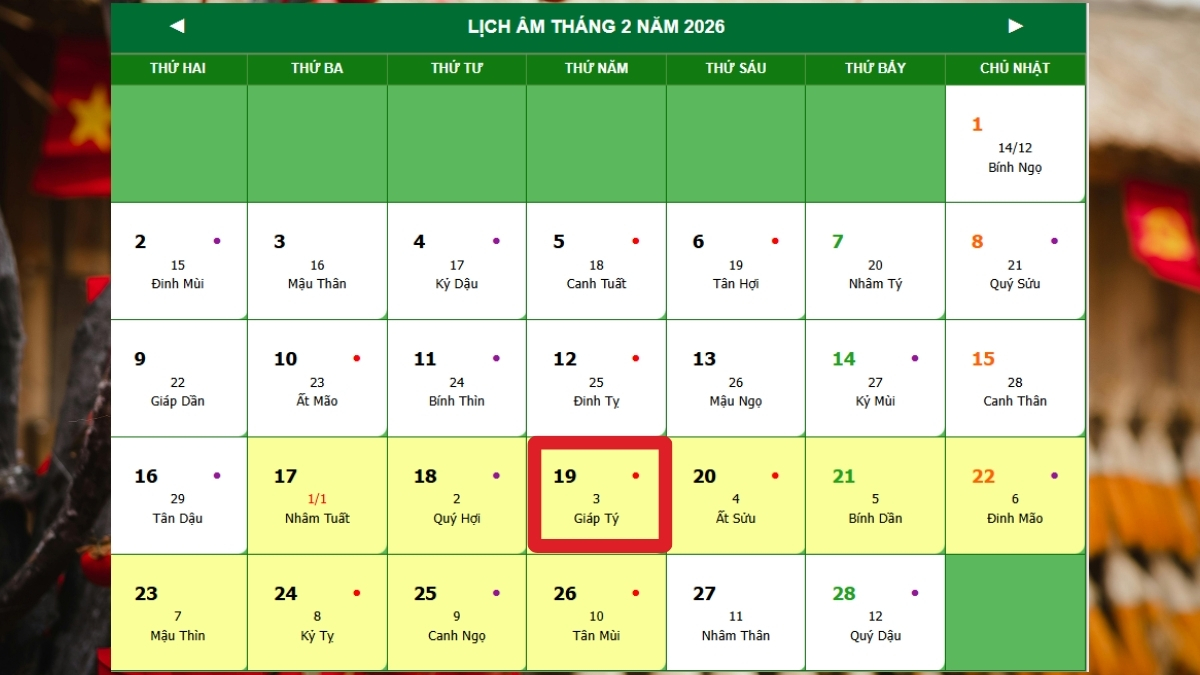 Mùng 3 Tết là ngày mấy Dương lịch?